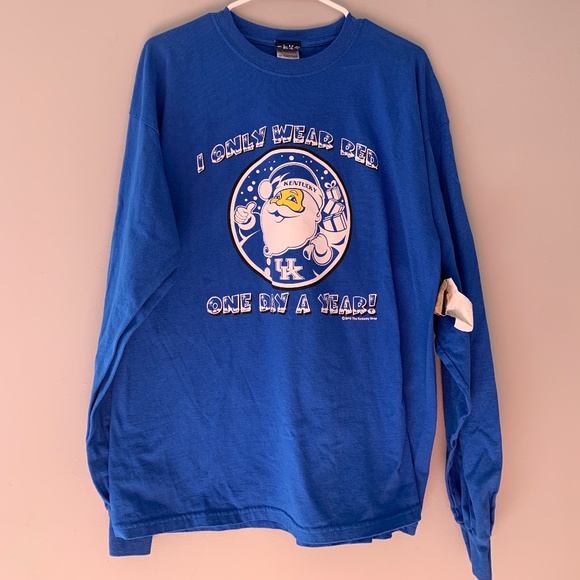 University Of Kentucky Long Sleeve Christmas T-Shirt - Picture 1 of 5